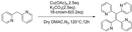 Synthesis of tetrakis(2-pyridyl)ethylene demonstrating tolerance to nitrogen heterocycles