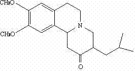 Chemical structure of the target pharmaceutical intermediate 9,10-dimethoxy-3-isobutyl-benzo[a]quinolizidine-2-one