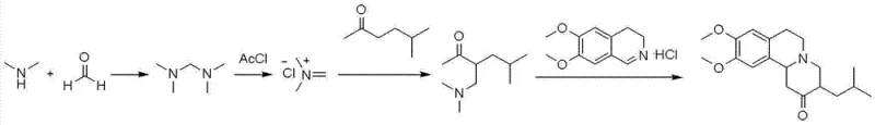 Novel synthetic route for Tetrabenazine using imine salt mediation and aqueous cyclization