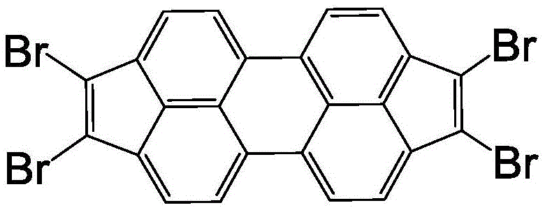 Chemical structure of 1,2,7,8-tetrabromobicyclopenteno[cd,lm]perylene showing the extended conjugated system