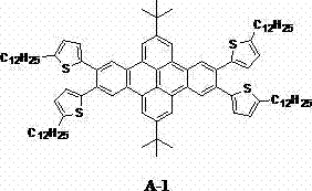Chemical structure of Tetracene Derivative A-1 featuring thiophene substituents for enhanced intermolecular interaction