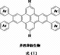 General Formula I of Tetracene Derivative OFET Materials showing Ar and R substituents