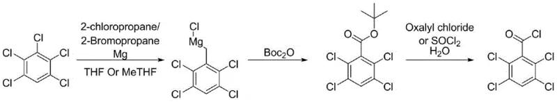 Novel synthetic route utilizing Grignard exchange and Boc-anhydride trapping to form the ester intermediate