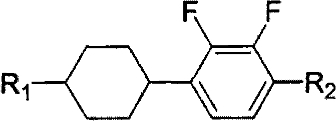 General chemical structure of the novel tetracyclic diene liquid crystal compound showing variable substituents R and R5