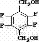 Chemical structure of 2,3,5,6-tetrafluoro-1,4-benzenedimethanol showing the tetrafluoro benzene ring with two hydroxymethyl groups
