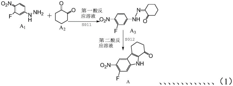 Synthesis of the nitro-fluoro tetrahydrocarbazole scaffold from phenylhydrazine and cyclohexanedione