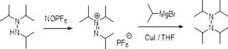 Conventional two-step synthesis route using expensive NOPF6 reagent