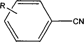General structural formula of substituted benzonitrile reactants used in the synthesis