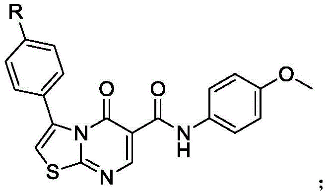 General chemical structure of the thiazole drug molecule with variable R groups