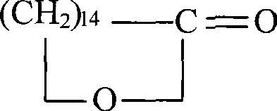 Chemical structure of Thibetolide showing the 15-membered macrolactone ring