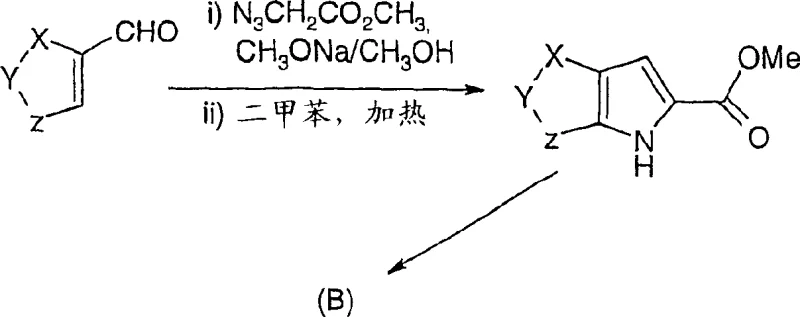 General reaction scheme showing the conversion of thiophene precursors to thienopyrrole derivatives