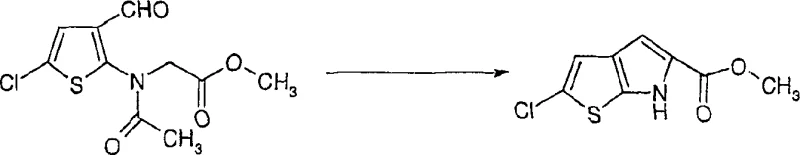Cyclization reaction converting the linear precursor to the thienopyrrole core using sodium methylate
