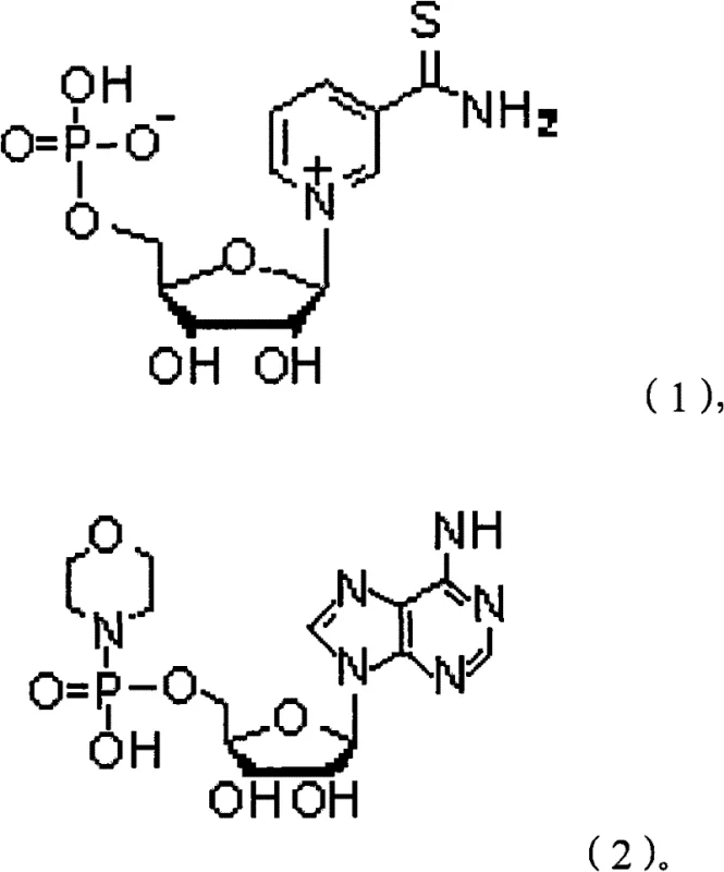 Chemical structures of stable intermediates Thio-nicotinamide monophosphate and Morpholine adenosine monophosphate
