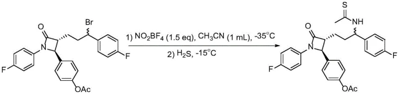 Synthesis of ezetimibe bromide derivative thioamide