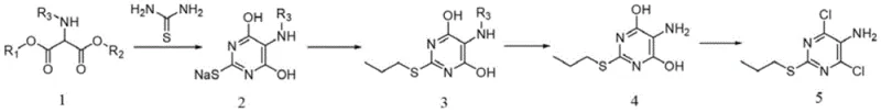 Novel synthetic route overview showing the protected amino strategy and key transformation steps