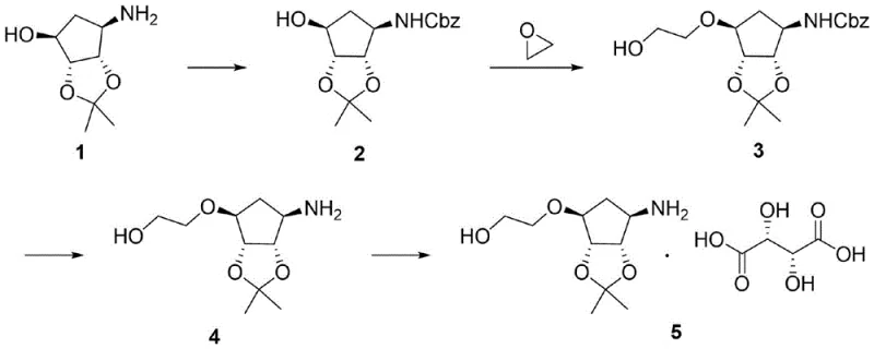 Novel synthetic route utilizing ethylene oxide for direct ring closing