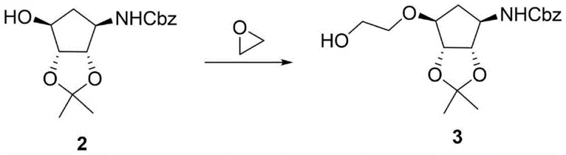Detailed reaction scheme of Step 2 ring closing with ethylene oxide