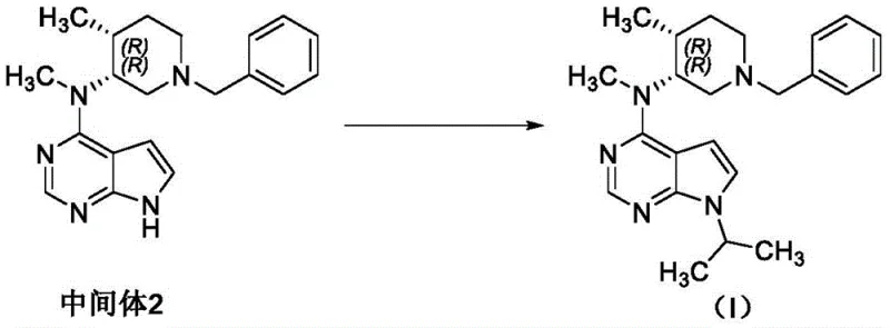 Synthesis reaction scheme for Related Substance I showing the alkylation of the pyrrole nitrogen with 2-bromopropane