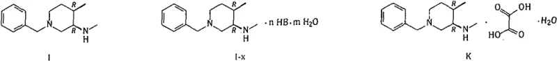 Chemical structures of Tofacitinib intermediate Compound I and its oxalate salt Compound K