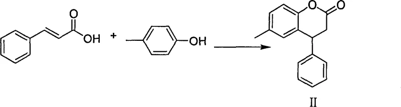 Synthesis of 6-methyl-4-phenyl-3,4-dihydrocoumarin from p-cresol and cinnamic acid