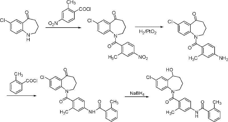 Prior art synthesis route by Kondo utilizing Platinum Dioxide reduction