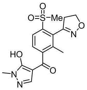 Chemical structure of Topramezone, the target herbicide requiring the synthesized intermediate