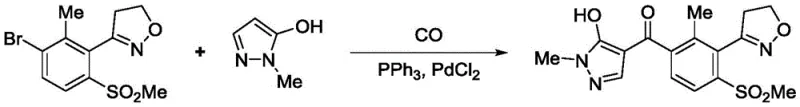 Synthesis of Topramezone via palladium-catalyzed carbonylation