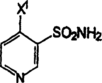 General reaction scheme for converting substituted pyridine sulfonyl chlorides to sulfonamides
