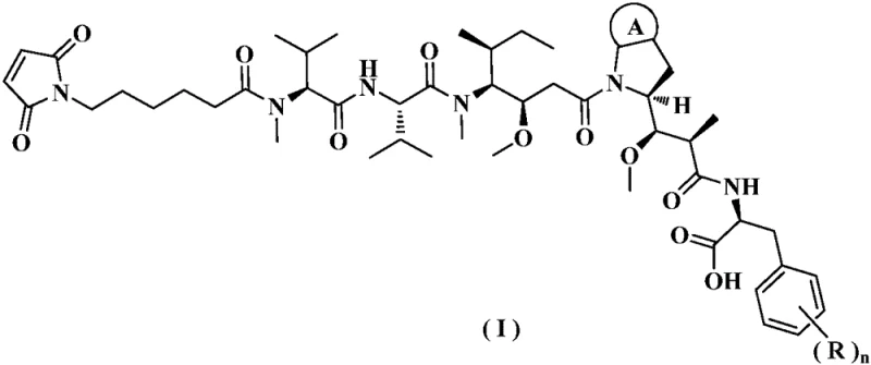Chemical structure of the novel toxin intermediate General Formula (I) used in ADC manufacturing