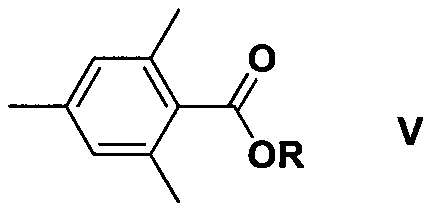General structure of ester raw materials (Structure V) used in the novel sodium-mediated synthesis