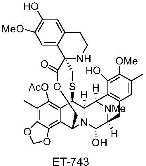 Chemical structure of Trabectedin (ET-743), the final antineoplastic agent