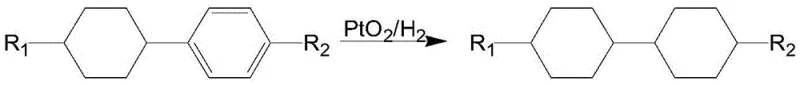 Prior art reaction scheme from DE19528085 showing platinum catalyzed hydrogenation under harsh conditions