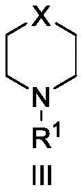 Chemical structure of Formula III representing preferred heterosaturated ring bases like N-methylmorpholine