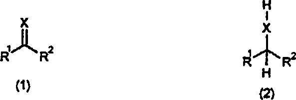 General reaction scheme showing transfer hydrogenation of prochiral ketones and imines to chiral alcohols and amines using metal catalysts