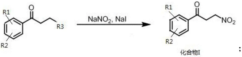General reaction scheme for nitro-substitution of aromatic ketones to form Compound I