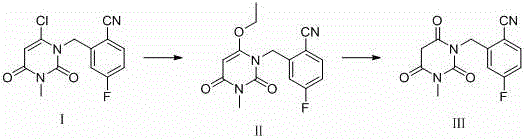 Reaction scheme for Trelagliptin impurity synthesis via nucleophilic substitution and hydrolysis