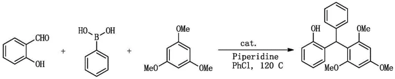 One-pot synthesis reaction scheme using Iodine catalyst