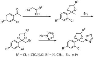 Conventional synthesis route involving bromination and condensation steps