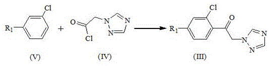 Novel Lewis acid catalyzed acylation reaction forming the triazole ketone intermediate