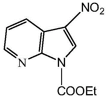 Chemical structure of 3-nitro-1-ethyl formate-7-azaindole intermediate