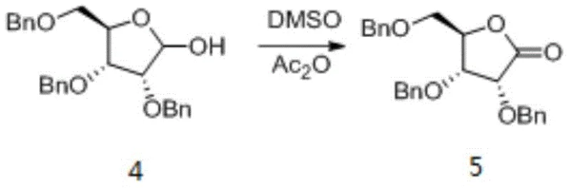 Prior art oxidation using DMSO and Acetic Anhydride generating malodorous byproducts
