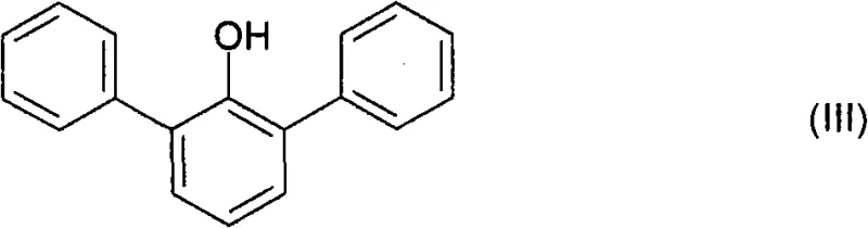 Dehydrogenation of tricyclic condensation products to form 2,6-diphenylphenol (Formula III)