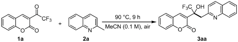 Specific example reaction scheme for synthesizing compound 3aa with 94% yield