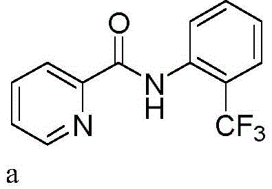 Structure of Example 1 product showing N-phenylpyridyl amide trifluoromethylation result