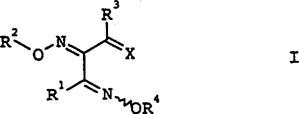 General structure of Formula I triketone bis(oxime ether) derivatives