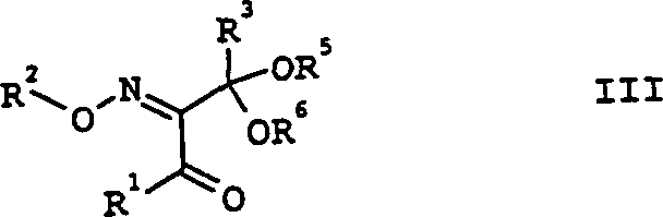 Formation of ketal intermediate Formula III from diketone