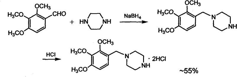 Prior art synthesis route using hazardous hydride reducing agents like LiAlH4 or NaBH4