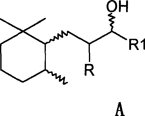 General chemical structure of Formula A representing the target trimethylcyclohexyl-alkan-3-ol product