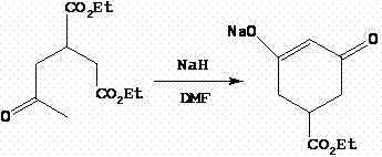 Cyclization using sodium hydride to form the sodium alkoxide intermediate