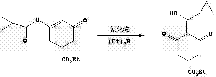 Final rearrangement to Trinexapac-ethyl using cyanide catalyst